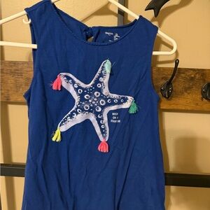 GAP Blue Tank Top with Starfish Design